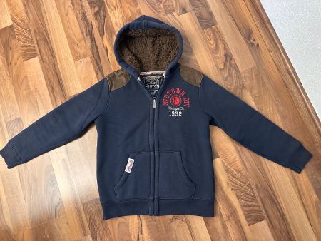 Cooles, gefüttertes Hoodie / Jacke Gr. 134 / 140
