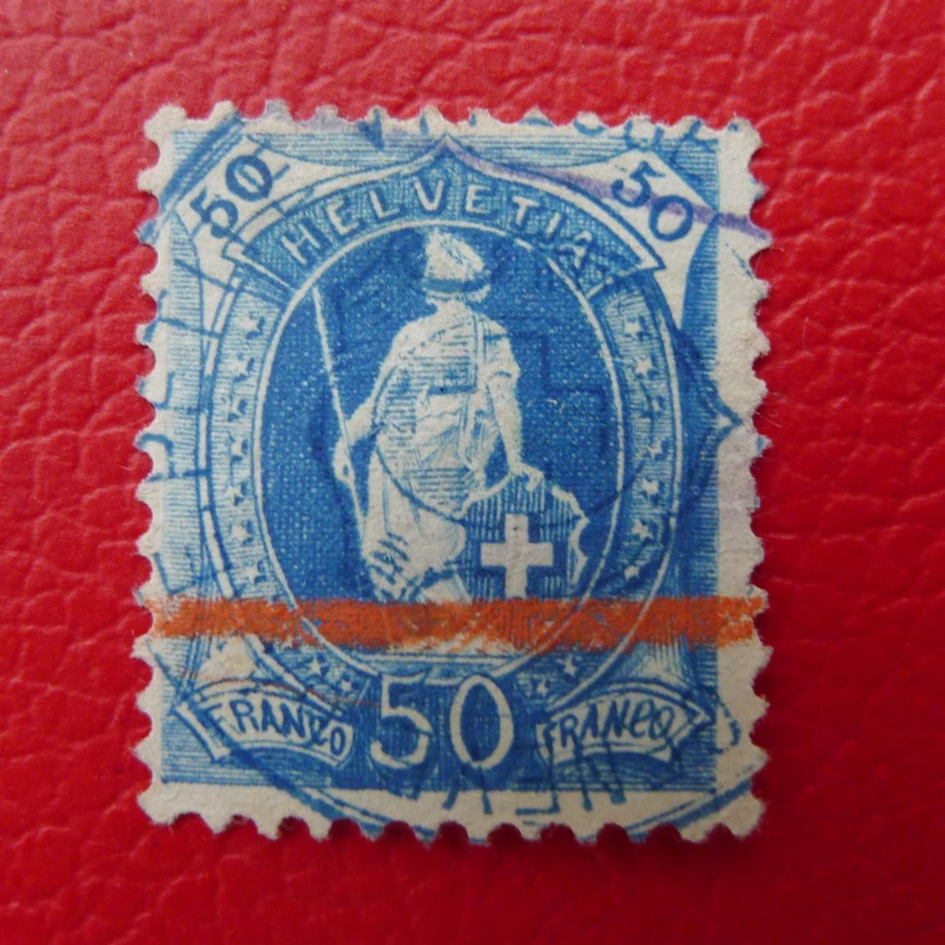 Tutti i francobolli: Stehende: 70A mit Zollstempel & RÖTELSTRICH – Usato da Sursee venduto da Luzernerraute
