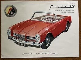 FACEL VEGA Facel III 1963 1964 Prospekt International f/e/d
