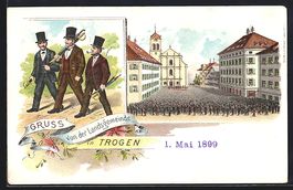Litho Trogen, Umzug der Landsgemeinde 18