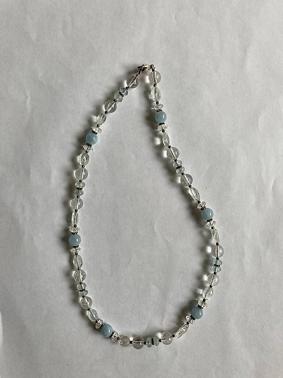Catenine: Aquamarin- Kristall Kette – Usato da Luzern venduto da sarafina2 2