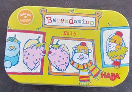 Bärendomino von Haba Mini Spiel in Metallbox 10 x 6,5 x 3cm