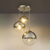 Pendelleuchte, Glas, Kugelform, 51 cm Ø