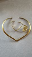 Schmuckset Collier Armband Ring Goldfarben