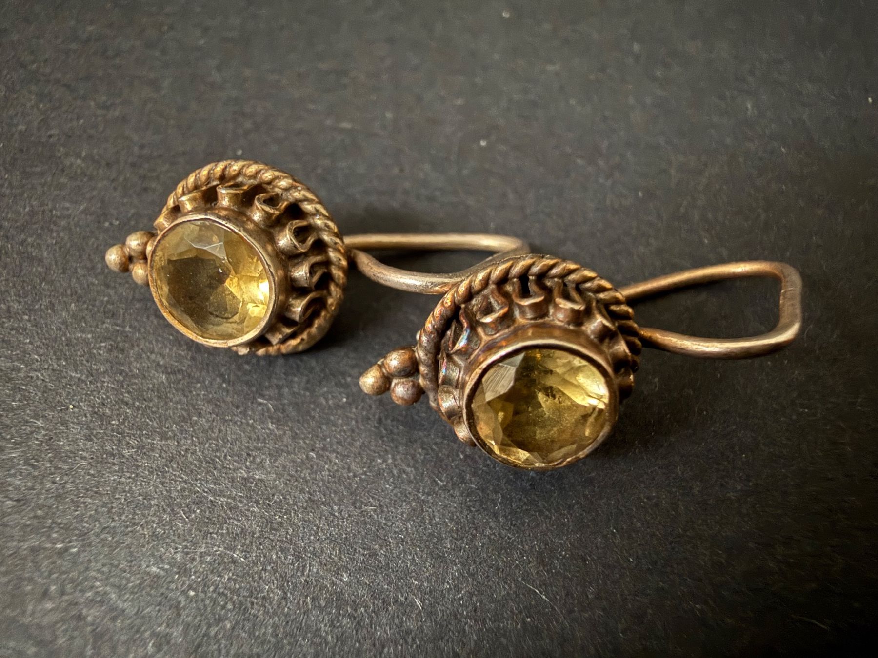 Boucles d'oreille: Silber Ohrringe mit Citrin, vergoldet – D'occasion à Spiegel b. Bern par Rogger72
