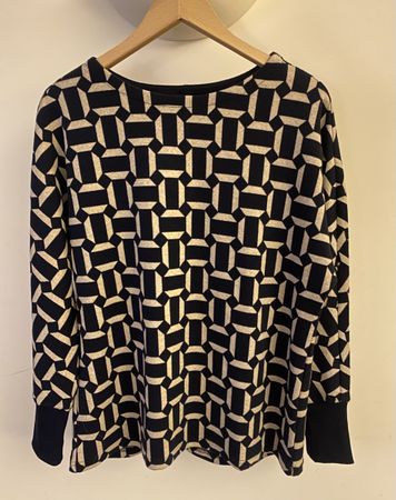 Damen Jacquard Pullover geometrisch, Grösse L