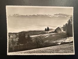 AK ZH Hochwacht am Pfannenstil, Nebelmeer mit Glarneralpen