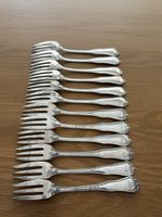 12 forchette antiche Argento 800 con decorazione