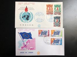 2 FDC UNESCO et Conseil de l'Europe 1975
