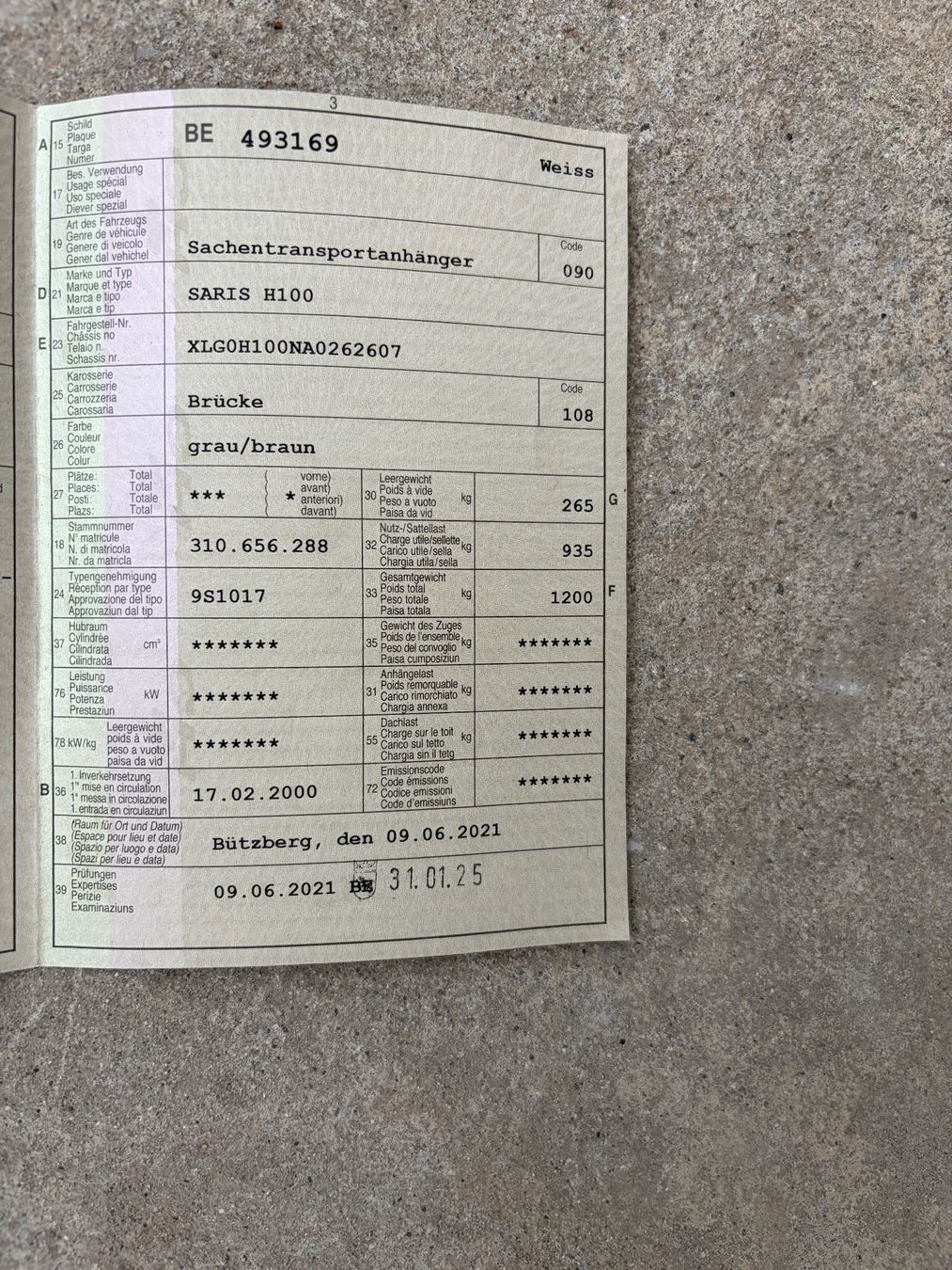 Saris Rimorchi: Saris Anhänger 1200 Kg – Usato da Wangenried venduto da SFTB 3