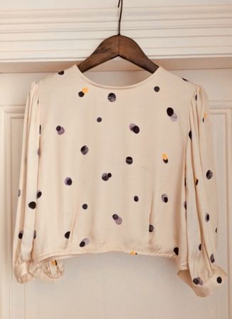 Crop Top pois beige taille 38 Sessun