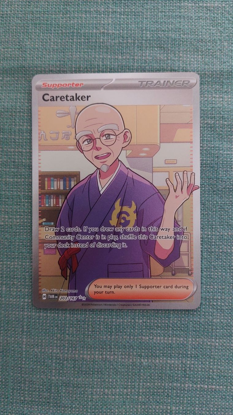 Pokémon Carte collezionabili: Caretaker Fullart Twilight Masquerade – Nuovo (secondo la descrizione) da Bellinzona venduto da Pagur
