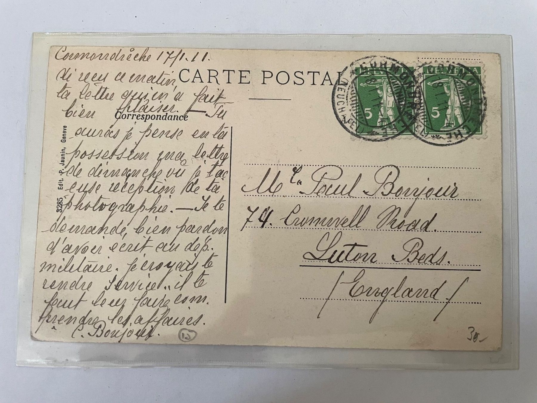 Cartoline postali: CORMONDRECHE - intérieur du village – Usato da Peseux venduto da Pascalbar 1