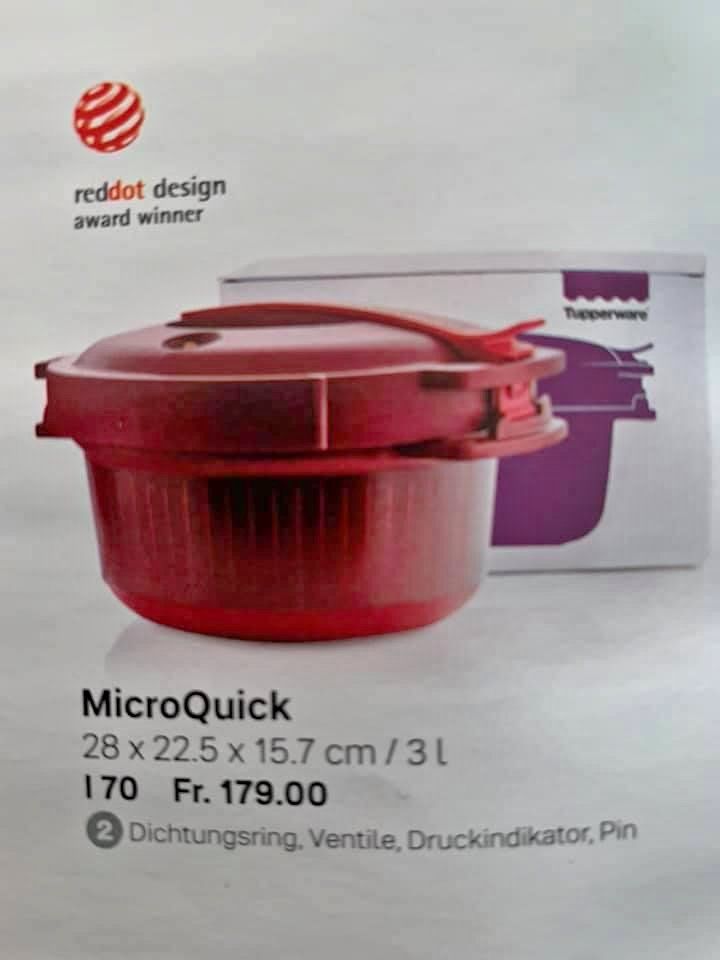 Elettrodomestici da cucina: Tupperware MicroQuick, neuwertig, Topf, 3 Liter, Rot! – Nuovo (secondo la descrizione) da Uster venduto da Greece123