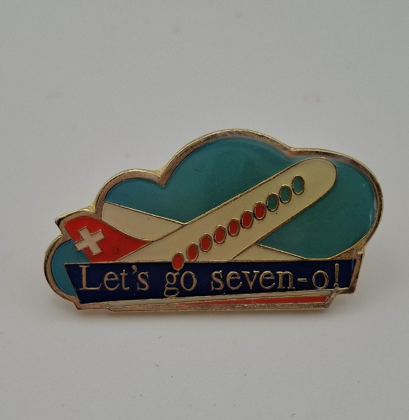 Placchette & Badge: Pin "Let's go seven-o!" swiss – Usato da Kriens venduto da Wolly85