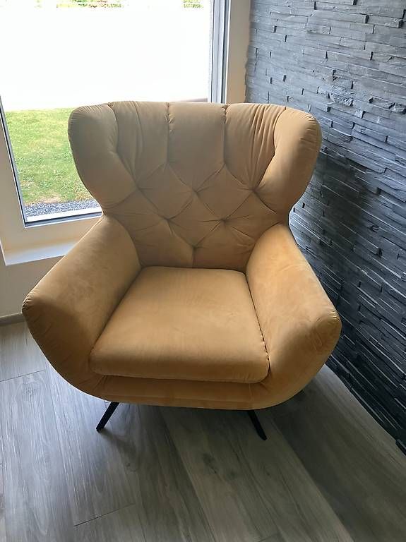 Poltrone: Sessel Santa Fe mit Hocker Annabelle Velvet – Usato da Netstal venduto da PMN1970 1