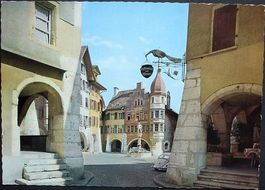 BIEL BIENNE Ringplatz, Restaurant zum Pfauen, Auto, VW-Käfer
