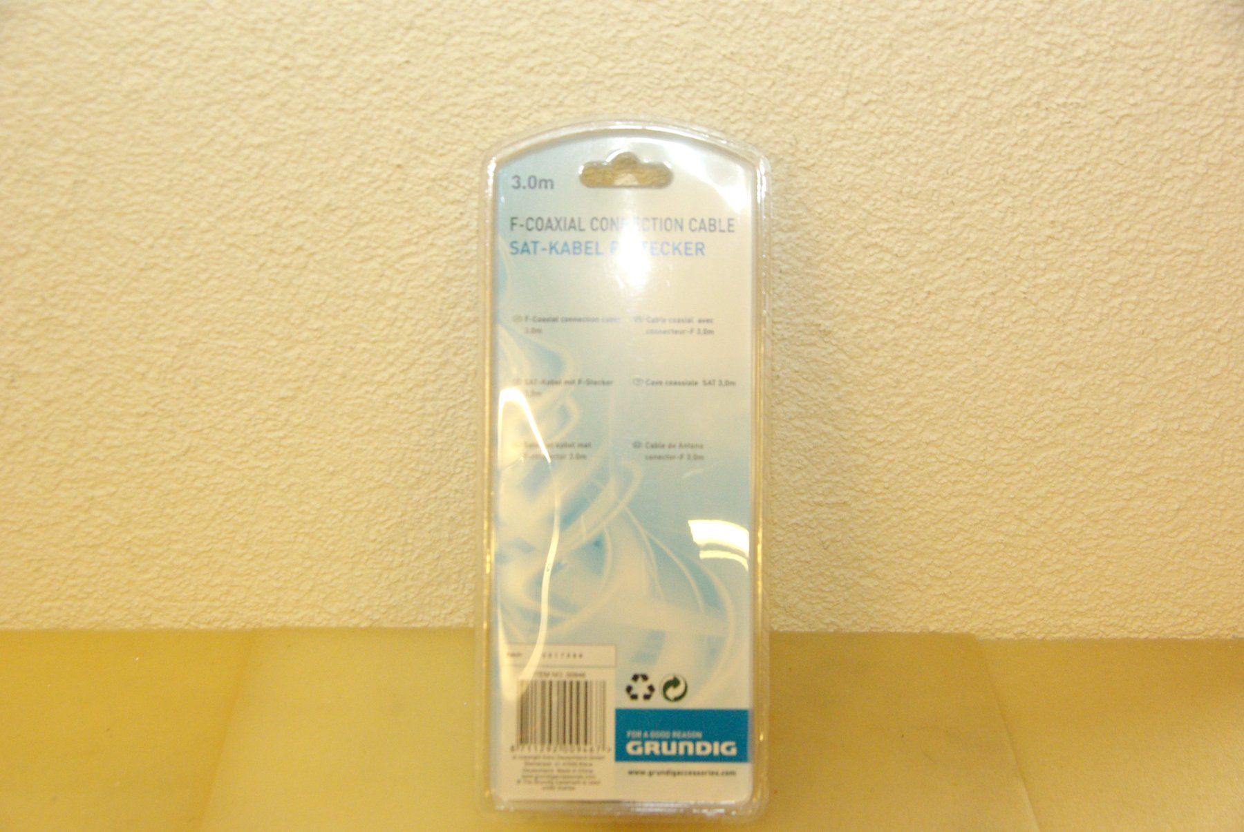 Kabel: SAT-Kabel mit F-Stecker, weiss -- 3.0m – Neu und originalverpackt aus Herisau von Cevianer1844 3