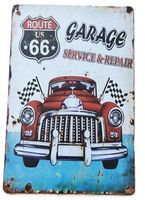 Route 66 Garage - Blechschild  (neu, OVP)