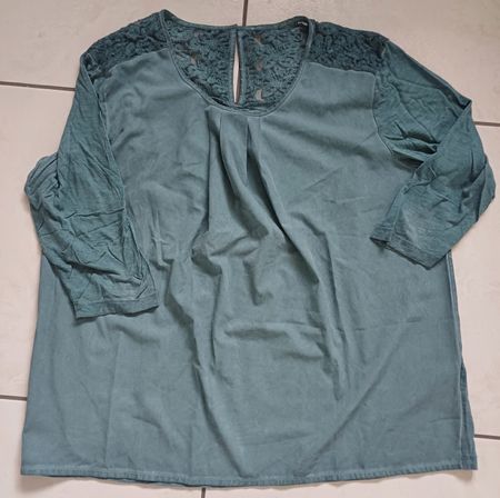 Elegantes Damen Shirt mit Spitze Gr. 46