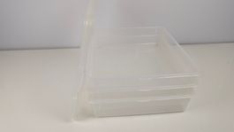 3 Plastik Kisten mit 2 Deckel