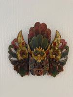 Antike handgeschnitzte Maske (Drachen) aus Holz aus Bali