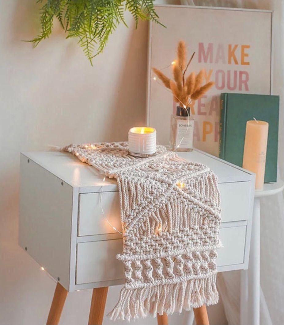 Tutte le decorazioni: Makramee Tischläufer, 60x24 cm, NEU – Nuovo e nell'imballaggio originale da Lachen SZ venduto da Luxolino 1