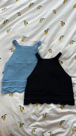 Boho knit Crop Top, 2-er set, one Size (fits a S/M)