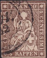 22G (22B4) mit grossem ZIERKREIS-Stempel aus 1862 !
