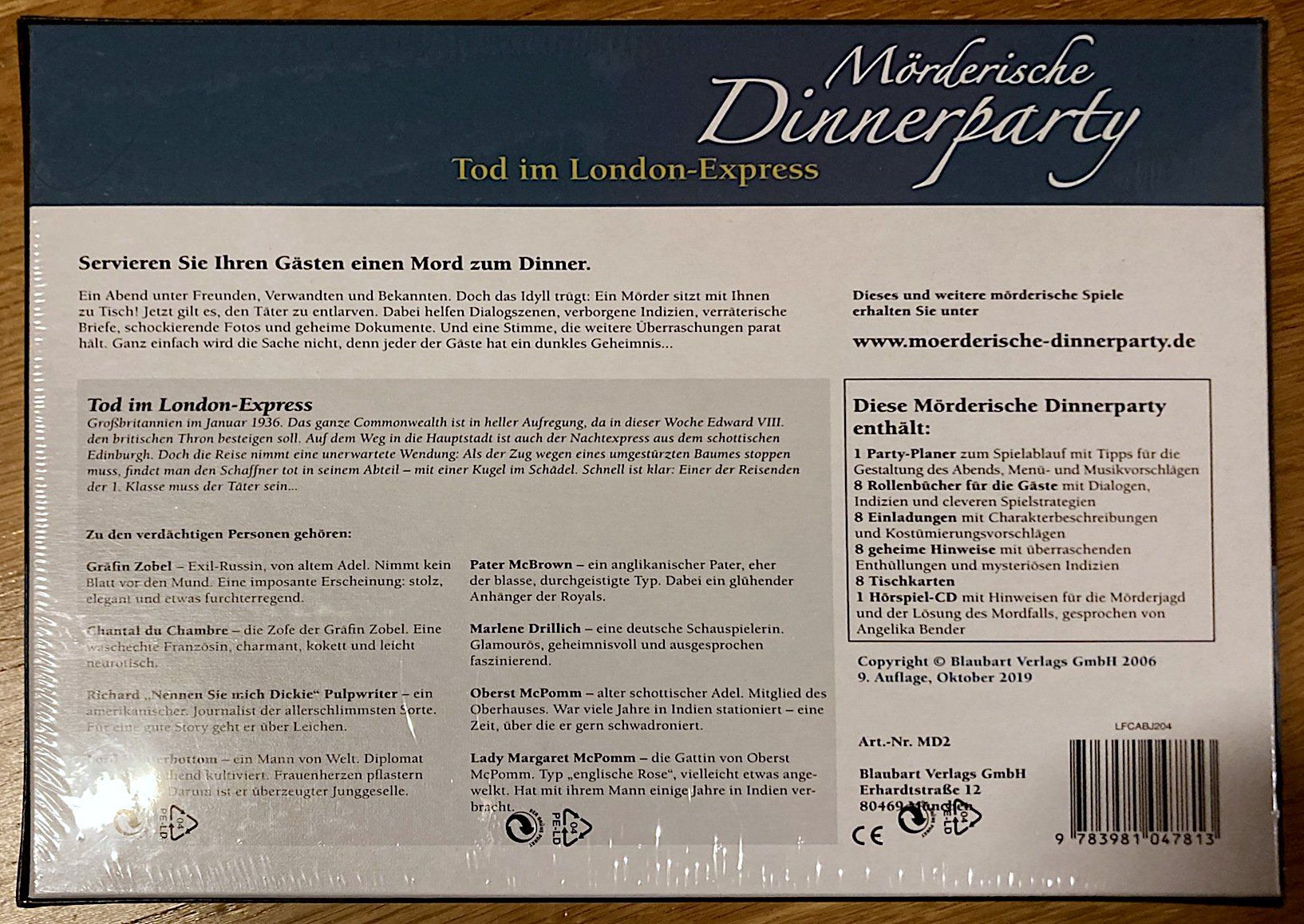 Giochi: Mörderische Dinnerparty, Tod im London-Express – Nuovo e nell'imballaggio originale da Thun venduto da Daswotti 1