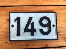 Hausnummernschild 149 Hausnummer Nummerschil   Unverwüstlich