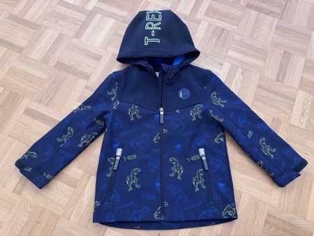 Gefütterte Softshell Jacke, Gr. 104, T-Rex Motiv