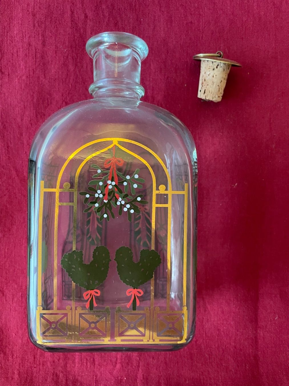 Holmegaard Bottiglie: Holmegaard Danemark - Belle bouteille de Noël – Usato da Cologny venduto da VintageFlamingo