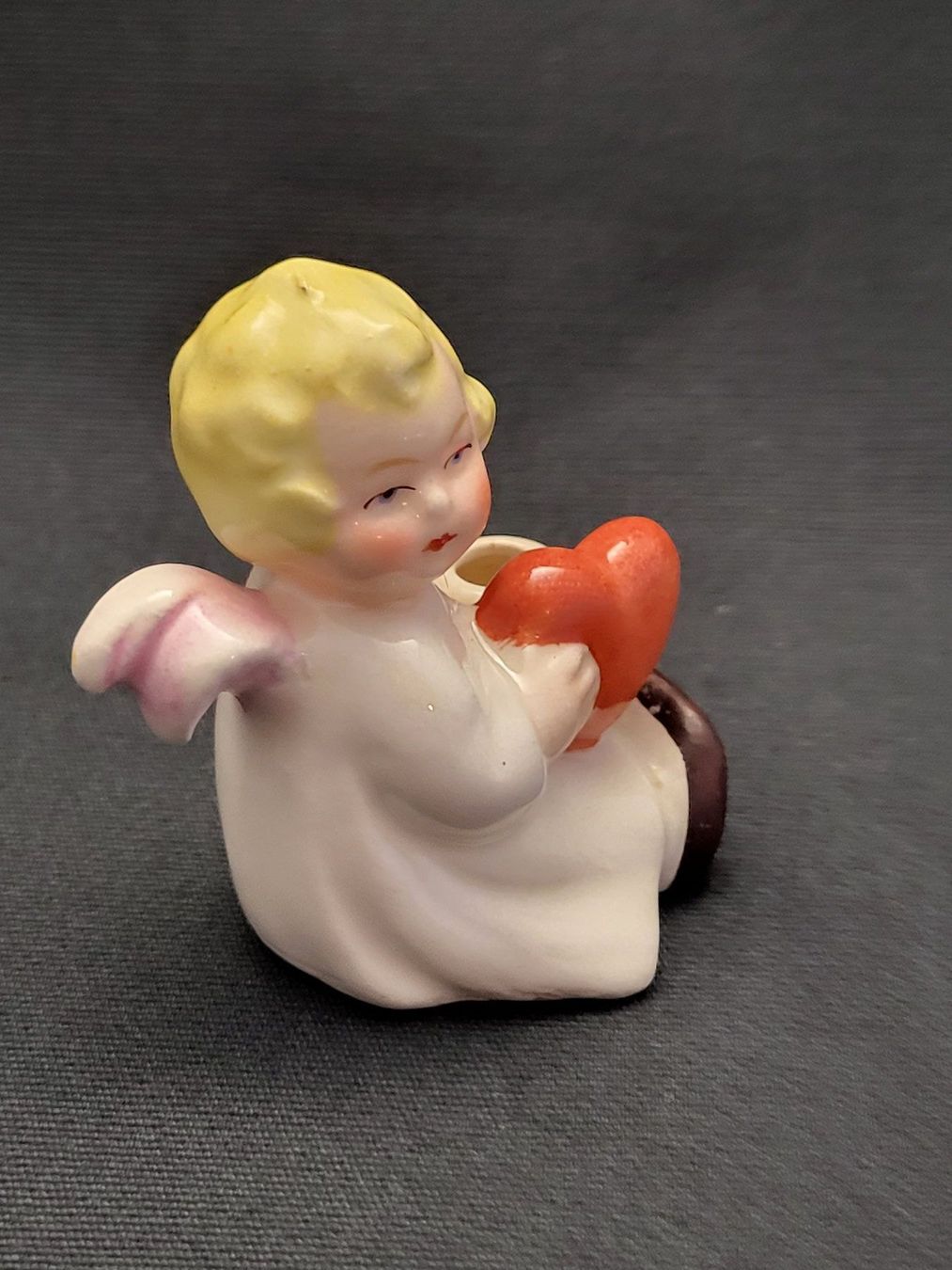 Statuette: Engeli mit Herz / Kerzenständer – Usato da Basel venduto da spinne02 4