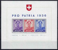Pro Patria Block 1936 sauber postfrisch SBK140.-