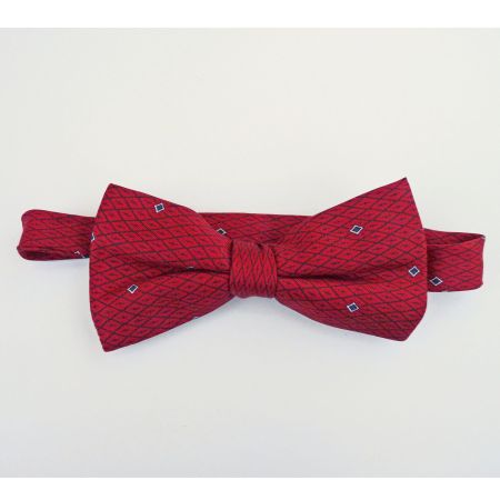 Fliege rot Seide XS/S kleines Krawattenmuster VINTAGE 1980s