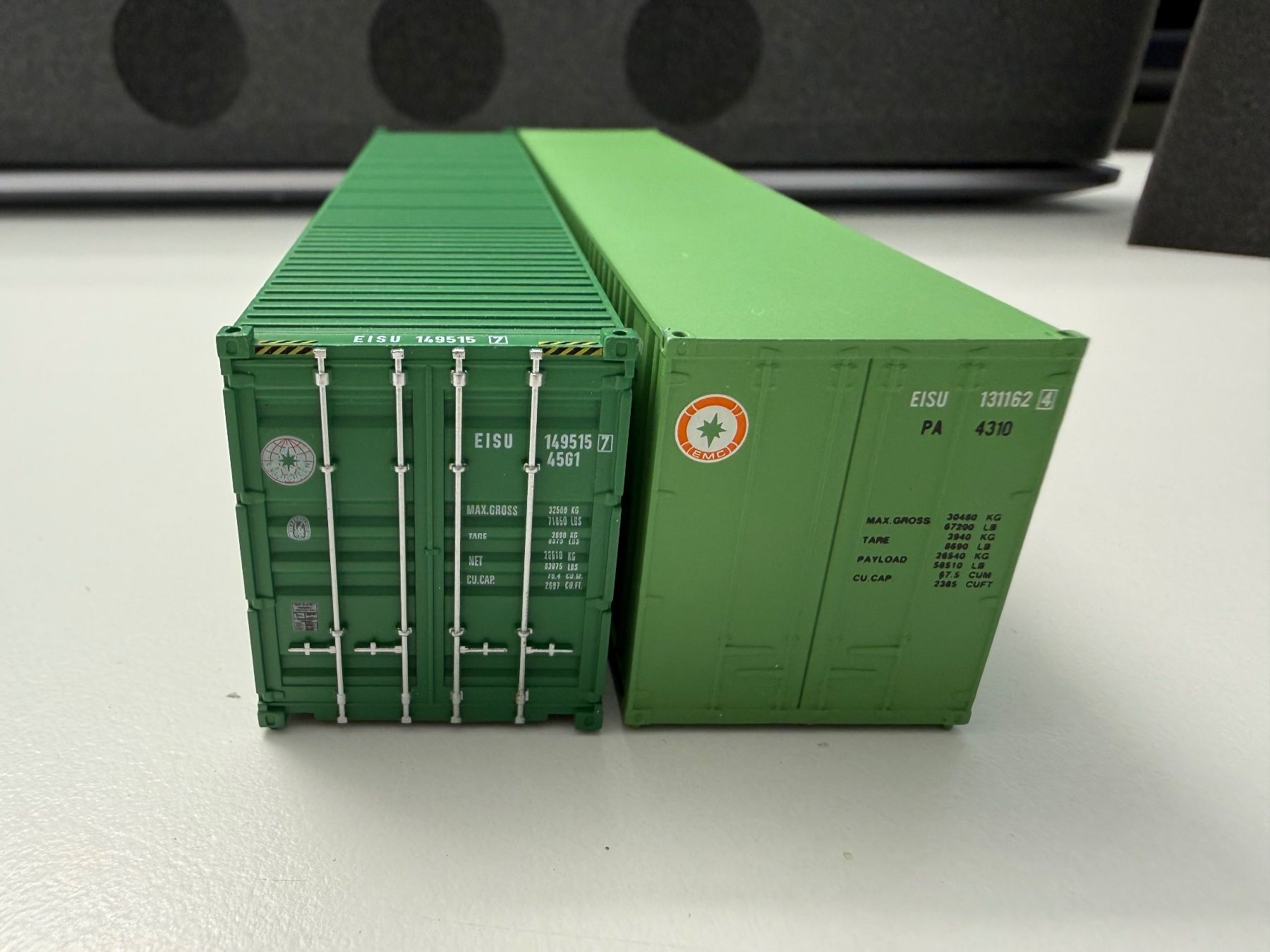 Brekina Trains électriques: 2x 40Ft. Container Evergreen / HO – D'occasion à Jonschwil par sutfra12 4