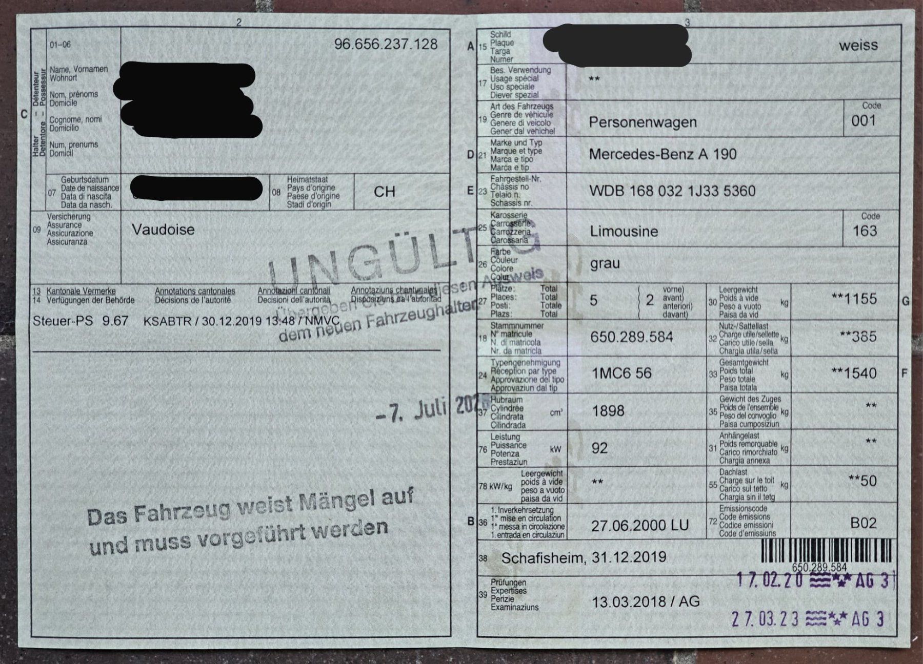 Mercedes-Benz Autos: Mercedes-Benz A 190 – D'occasion à Dulliken par NiiKiiTaa 7