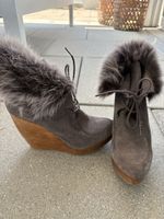 High heels, wildleder, fake fur