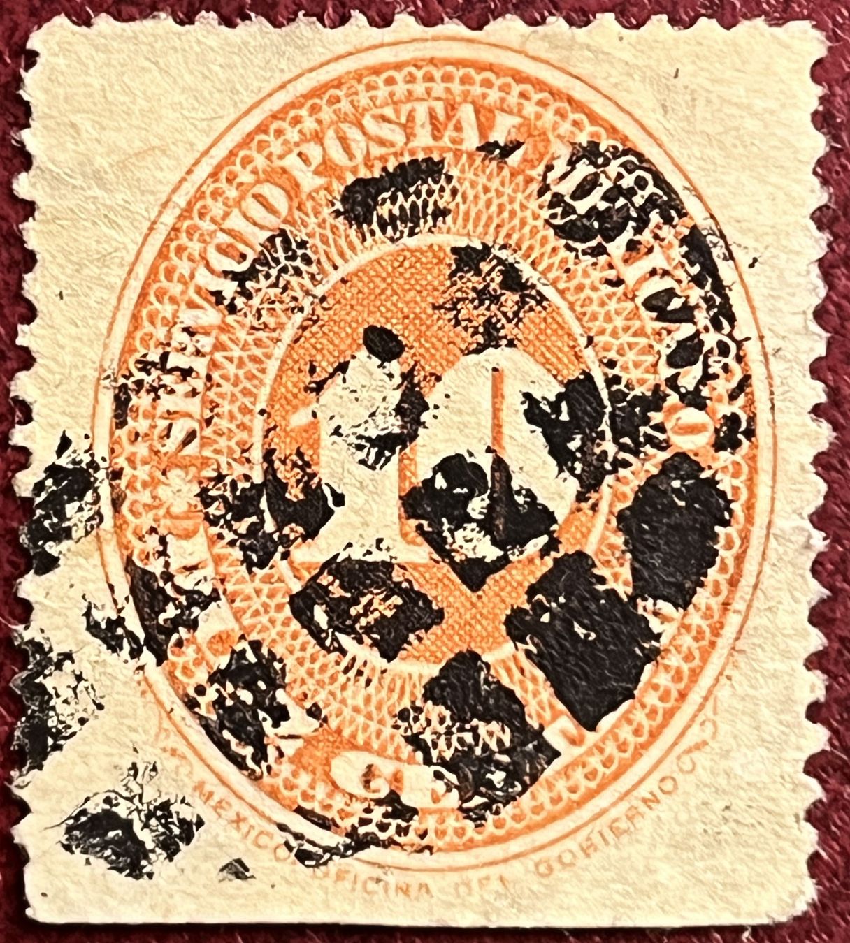 Tutti i francobolli: 1890 - 1895 Mexiko Briefmarke, 10 Centavos – Usato da Chiasso venduto da AzenYa