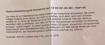 Protezione per viso e udito: Schutzhelm – Nuovo (secondo la descrizione) da Orselina venduto da Vrenegonde 3