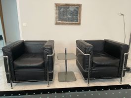 Le Corbusier Leder Sessel LC 2, Replik, Italien