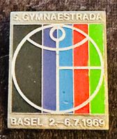 Vintage Anstecknadel 5. Gymnaestrada 1969 Basel