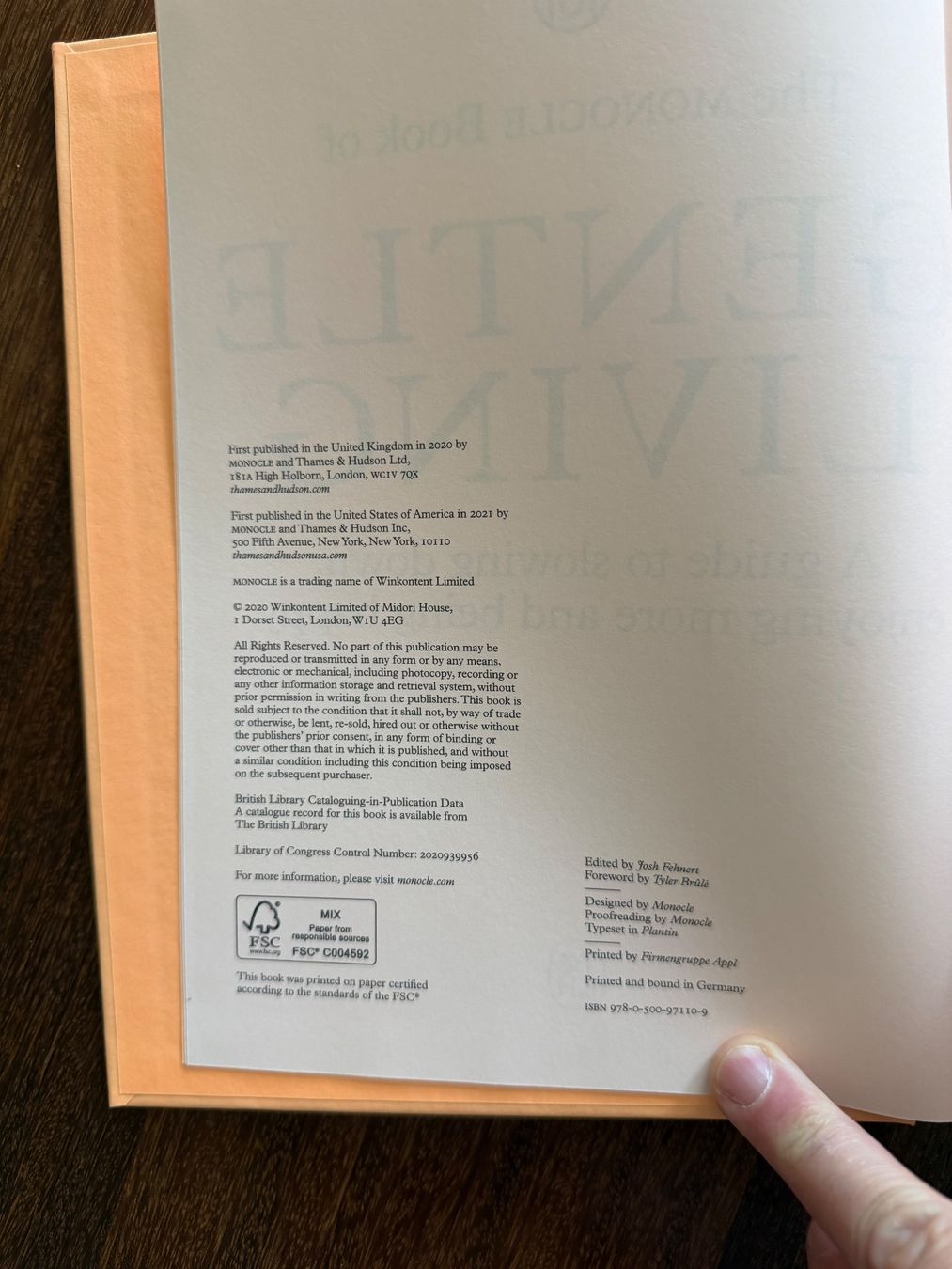 Libri: Buch: Monocle GENTLE LIVING - Coffee Table Book – Usato da Ennetbaden venduto da miboo 2