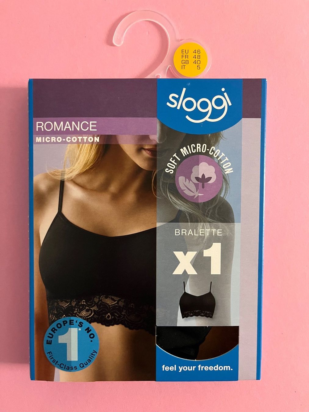 Sloggi Altra biancheria intima: SLOGGI, Bralette Romance, Grösse 46, Farbe Schwarz – Nuovo e nell'imballaggio originale da Rudolfstetten venduto da gst_g7xl