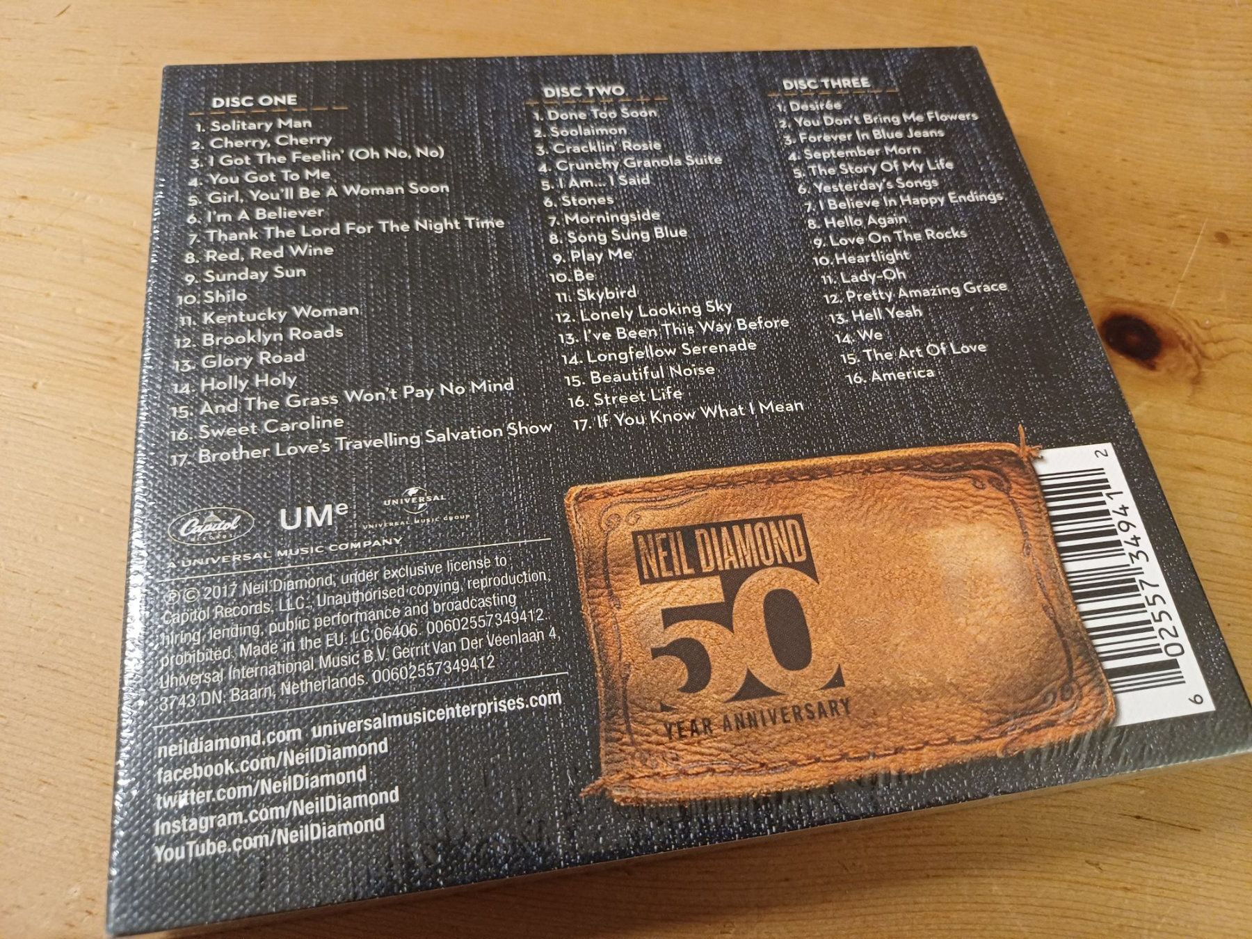 Neil Diamond 50th Anniversary Collection (Lim. Edit. 3 CDs) (Neu und ...