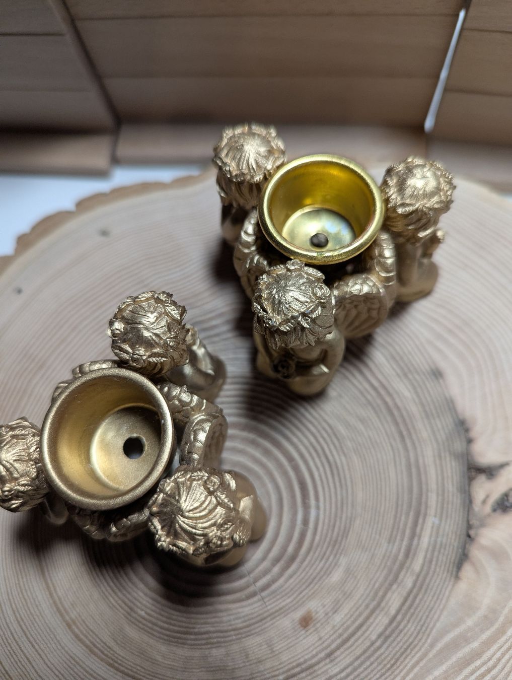 Portacandele: Engel Kerzenhalter Set gold – Usato da Bettlach venduto da Costmiri 1