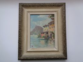 GEMÄLDE GANDRIA TESSIN LAGO DI LUGANO