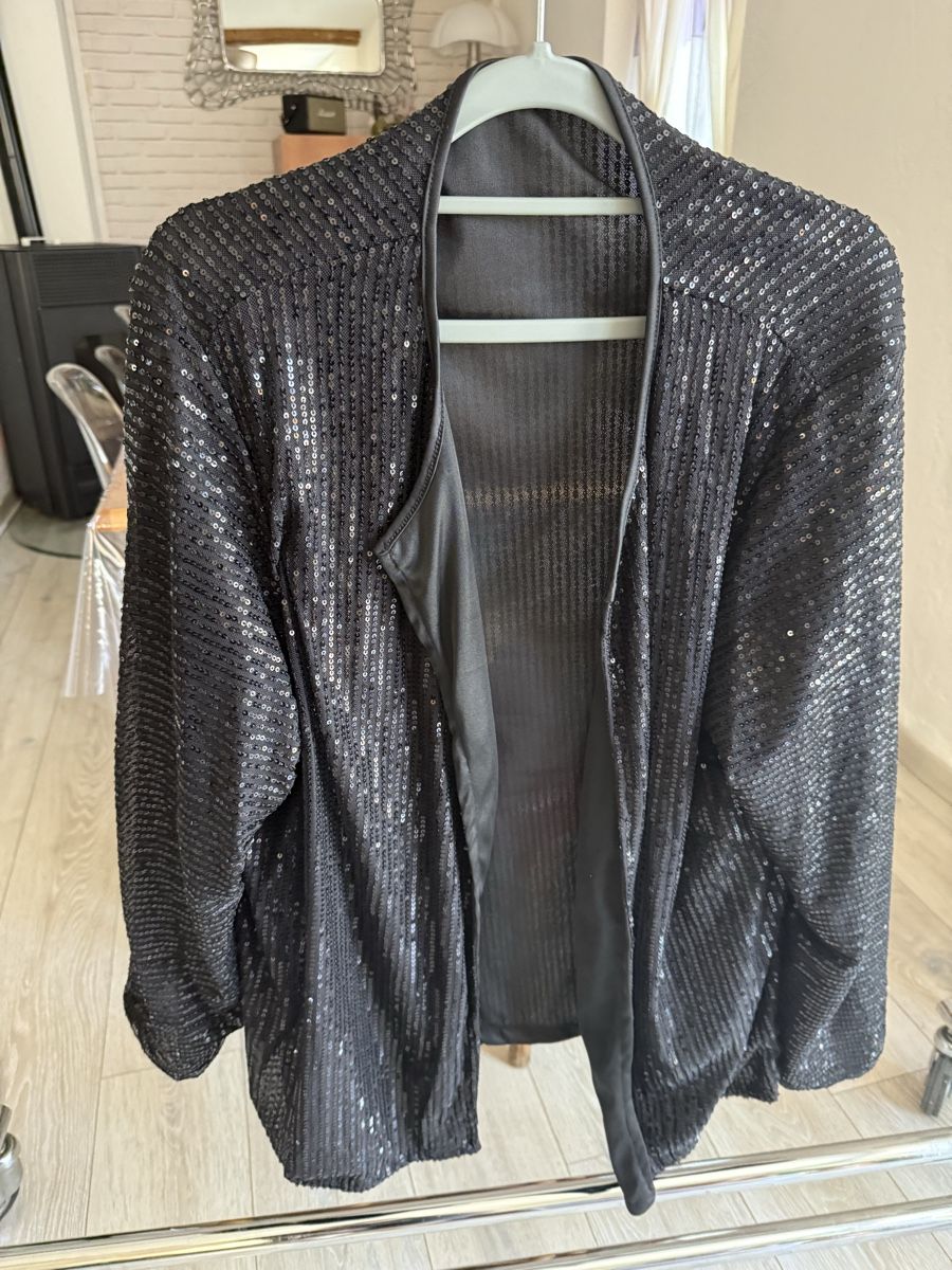 Giacche: Veste pailletée noire taille 3XL – Nuovo (secondo la descrizione) da Nuvilly venduto da smi_6qtk