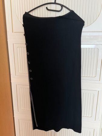 Damen Rock schwarz Grösse S mit Knöpfen
